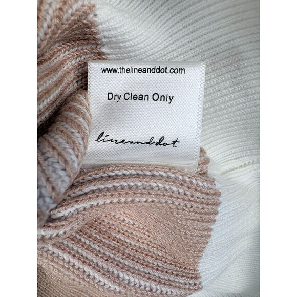 Line and Dot Sweater NWT Favorite Off Shoulder Ribbed Sweater Size Large - Picture 5 of 7
